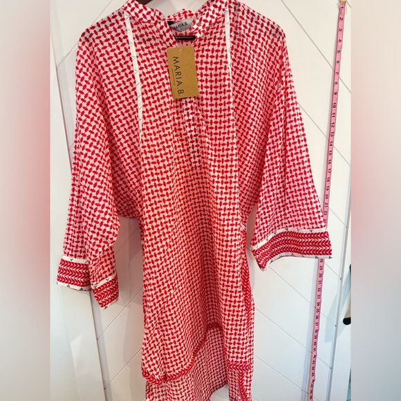 NWT Maria B Luxury Pakistan Red Embroidered Dress Size: Large - Picture 4 of 12